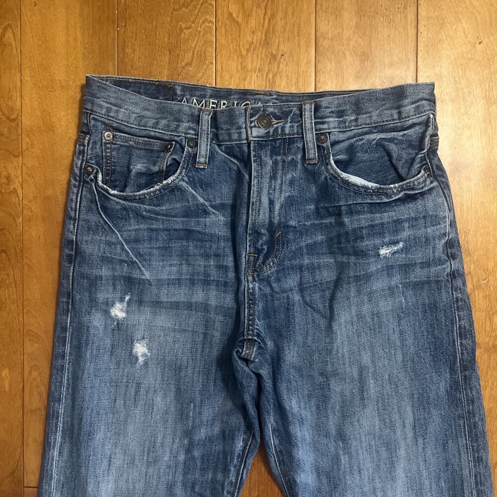 American Eagle Men’s Relaxed Jeans Size 31 X 32 Distressed 2010’s Casual - Picture 2 of 10